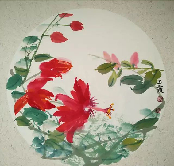 樊玉霞作品15  西双版纳写生《初见西潘莲》38X38cm  2016年